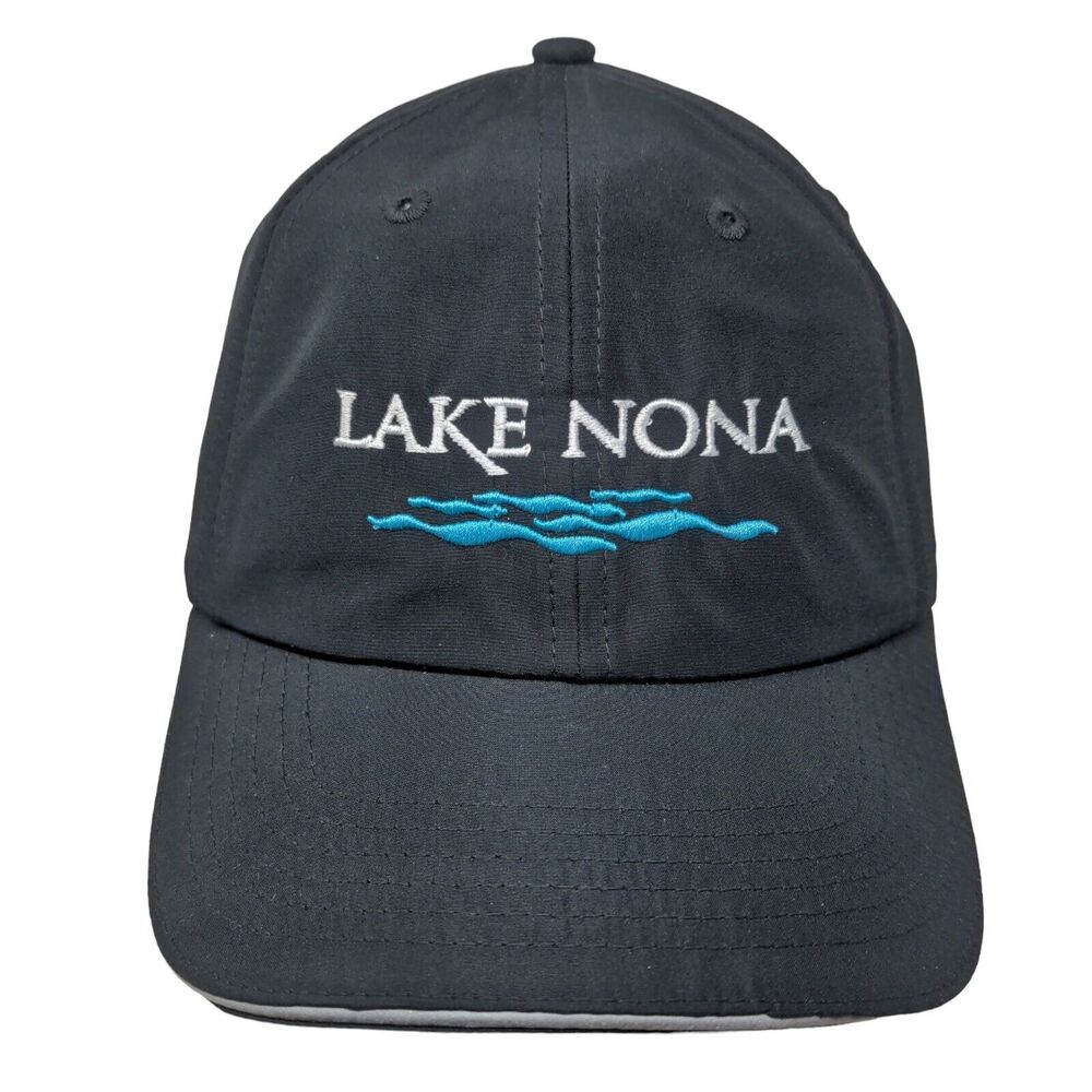 Lake Nona Strapback Hat Blue One Size Embroidered 6 Panel Core 365